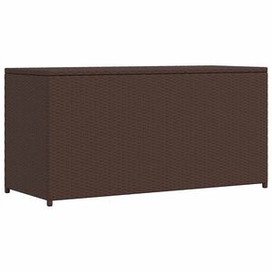 vidaXL Градински сандък за съхранение, кафяв, 120x50x60 см, полиратан