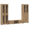 vidaXL Комплект ТВ шкаф FLORIN 3 pcs Дъб Инженерно дърво
