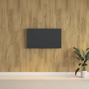 vidaXL Стенни панели, с вид на дърво, кафяви, PVC, 2,06 м&sup2;