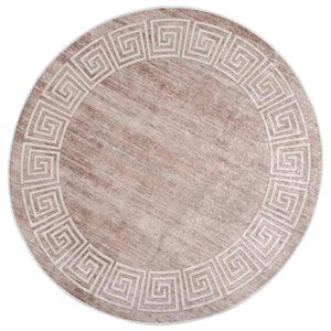 vidaXL Килим, миещ се, 120 см, бежов