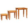 vidaXL Комплект странични маси 3 бр. Естествен 60 x 45 x 60,5 см