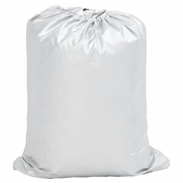 vidaXL Покривало за кола, за седан, с каишки, цяло, сребрист, XXL