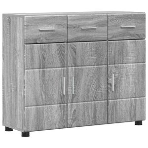 vidaXL Служебен шкаф FLORIN 88,5 x 30,5 x 73 см Сив Сонома