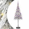 vidaXL Коледно дърво Бяло 150 cm ПЕ и стомана