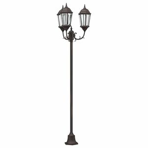 vidaXL Градинска светлина 57 x 49 x 241 см Алуминий и стъкло