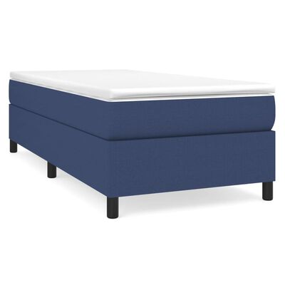 vidaXL Pамка за легло синя 90x190 см плат