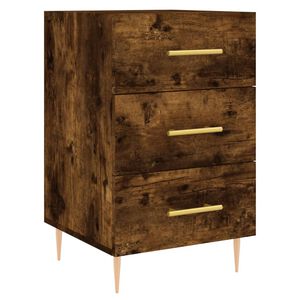 vidaXL Нощно шкафче, опушен дъб, 40x40x66 см, инженерно дърво
