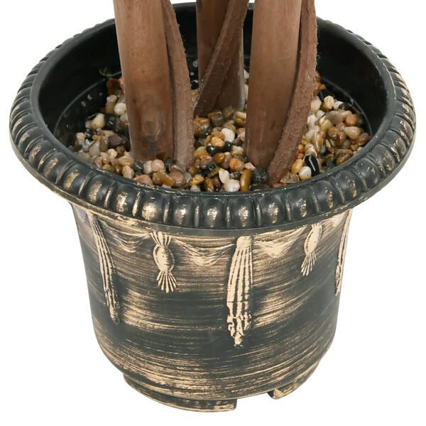 vidaXL Изкуствен чемшир във формата на топка със саксия зелен 119 см