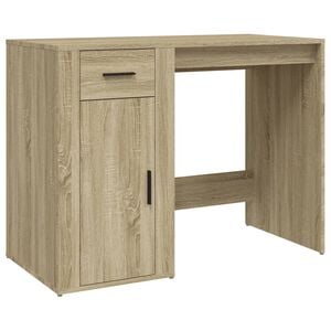 vidaXL Бюро, дъб сонома, 100x49x75 см, инженерно дърво