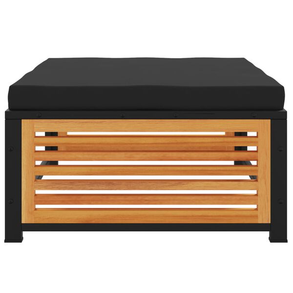 vidaXL Градинска табуретка с възглавница 68x68x30 см акация масив