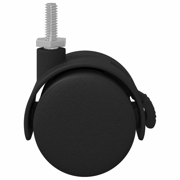 vidaXL Кастър 12 pcs Черен и сребрист 40,1 x 40,1 x 37,8 мм