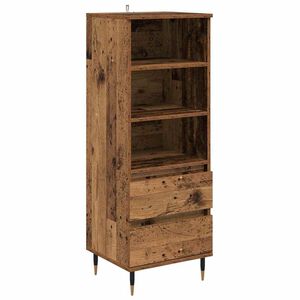 vidaXL Висок шкаф Старо дърво 40 x 36 x 110 см Инженерно дърво