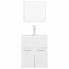 vidaXL Комплект мебели за баня, бял гланц, ПДЧ