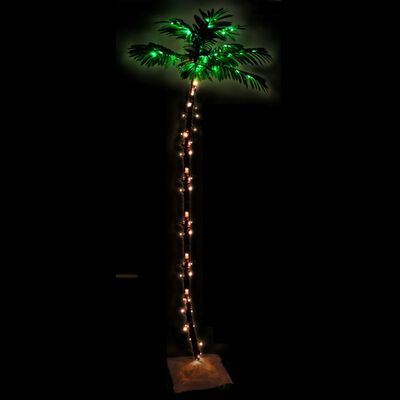 vidaXL LED палмово дърво топло бяло 136 светодиода 220 см
