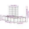vidaXL Рамка за легло Бяло 75 x 190 cm Солидно борово дърво