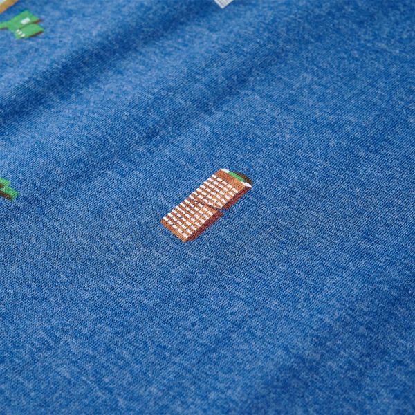 Детска тениска, тъмносин меланж, 104