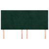 vidaXL Табла за легло, тъмнозелена, 180x5x118/128 см, кадифе