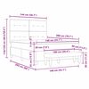 vidaXL Легло с пружинирана основа Тъмнокафяв 140 x 200 cm текстил