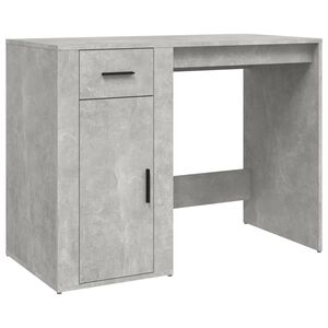 vidaXL Бюро, бетонно сиво, 100x49x75 см, инженерно дърво
