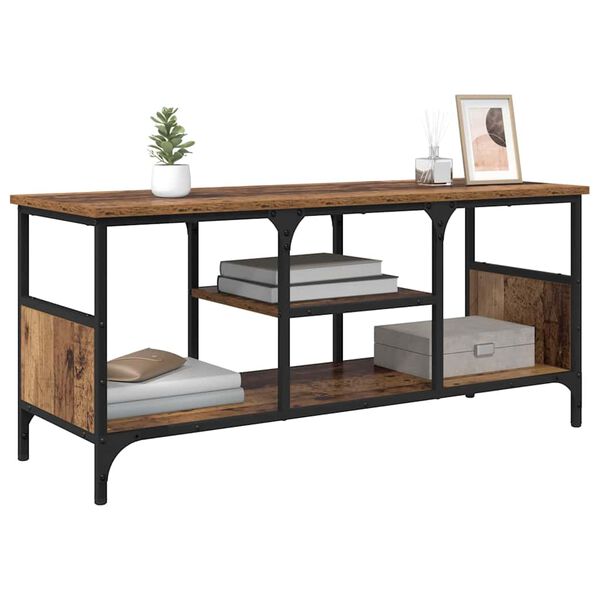 vidaXL ТВ шкаф Старо дърво 100 x 35 x 45 см