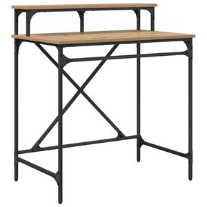 vidaXL Бюро Дъб 80 x 50 x 90 cm Инженерна дървесина