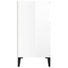 vidaXL Сайдборд, бял гланц, 60x35x70 см, инженерно дърво