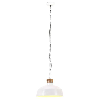 vidaXL Индустриална пенделна лампа, 58 см, бяла, E27