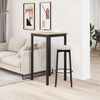 vidaXL Бар маса Естествен 60 x 60 x 105 cm Солидно борово дърво
