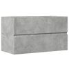 vidaXL Висящ шкаф за баня, бетонно сив, 80x38,5x45 см, инженерно дърво