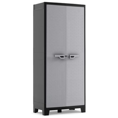 Keter Многофункционален шкаф за съхранение Titan, черно и сиво, 182 см