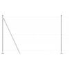 vidaXL Оградa с колчета Сребрист 1.6 x 50 m Покрит със PVC стомана