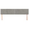 vidaXL Табла за легло, светло сива, 200x5x78/88 см, кадифе
