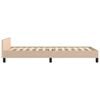 vidaXL Рамка за легло с табла, капучино, 80x200 см, изкуствена кожа