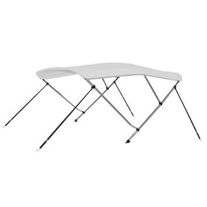 vidaXL Тента за лодка, 3 дъги, бяла, 183x140x137 см