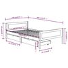 vidaXL Рамка за легло с 2 чекмеджета, бор масив, 140x200 см