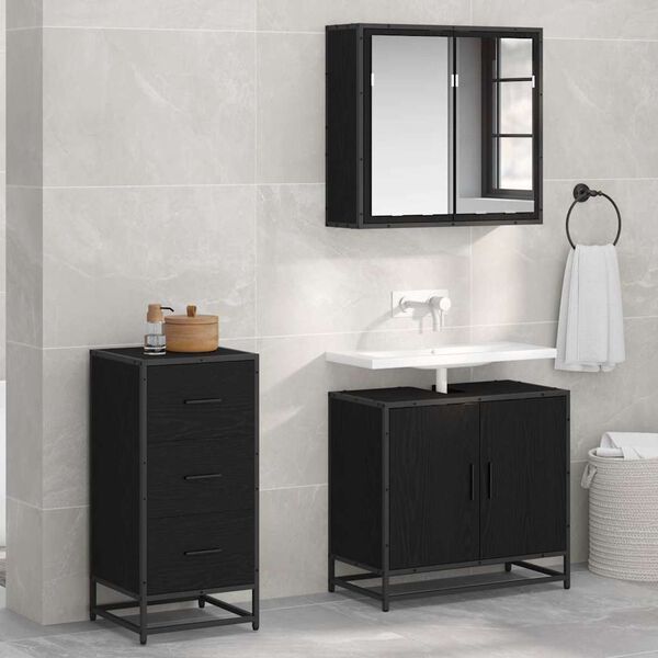 vidaXL Служебен шкаф Черния дъб 35.5 x 35 x 76 см