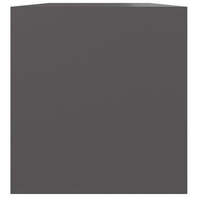 vidaXL Шкаф за винилови плочи, сив, 71x34x36 см, инженерно дърво