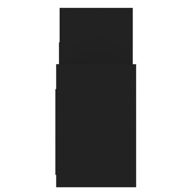 vidaXL Страничен шкаф, черен, 60x26x60 см, ПДЧ