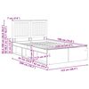vidaXL Рамка за легло Бетон 120 x 190 cm Солидно борово дърво