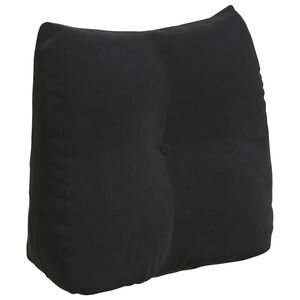 vidaXL Възглавница за гръб Черно 45 x 24 x 50 см Кадифе