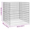 vidaXL Квадратен компостер 100 x 100 x 100 cm Желязо