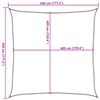 vidaXL Платно-сенник, 160 г/м&sup2;, бяло, 4,5x4,5 м, HDPE