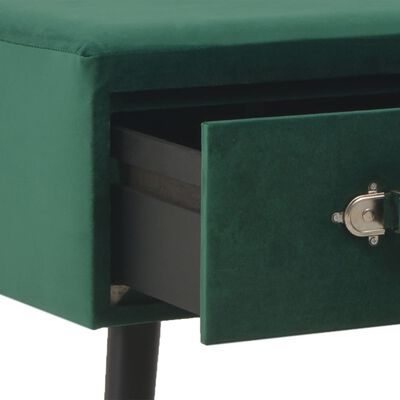 vidaXL Пейка с чекмеджета, 80 см, зелено кадифе
