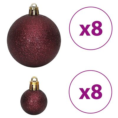 vidaXL Коледни топки 100 бр шампанско и кафяво 3 / 4 / 6 см