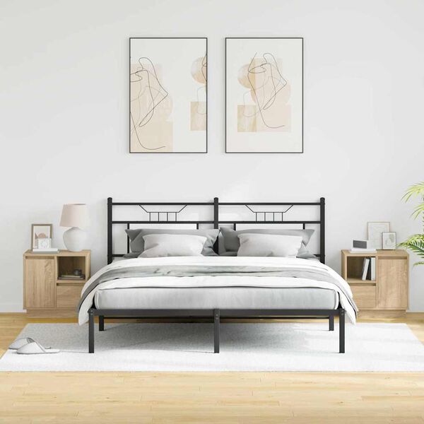 vidaXL Нощен шкаф 2 pcs Сонома дъб 50 x 34,5 x 50 см. Инженерно дърво