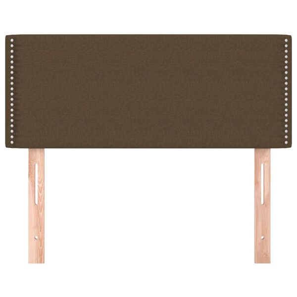 vidaXL Горна табла за легло, тъмнокафява, 80x5x78/88 см, плат