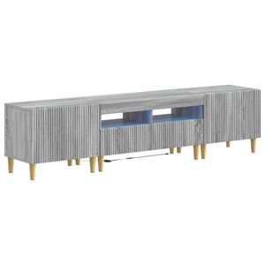 vidaXL 3 части LED ТВ шкаф ARNHEM 3 бр. Сив Сонома Инженерна дървесина