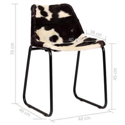 vidaXL Трапезни столове, 4 бр, естествена козя кожа