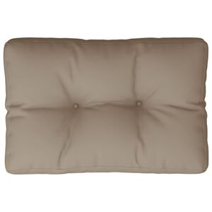 vidaXL Палетна възглавница, таупе, 60x40x12 см, текстил