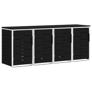 vidaXL Съхранение на контейнер for 4 Bins 240L Неръждаема стомана